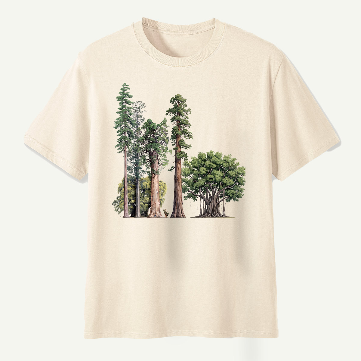 Giant Redwood Forest Botanical Study T-Shirt