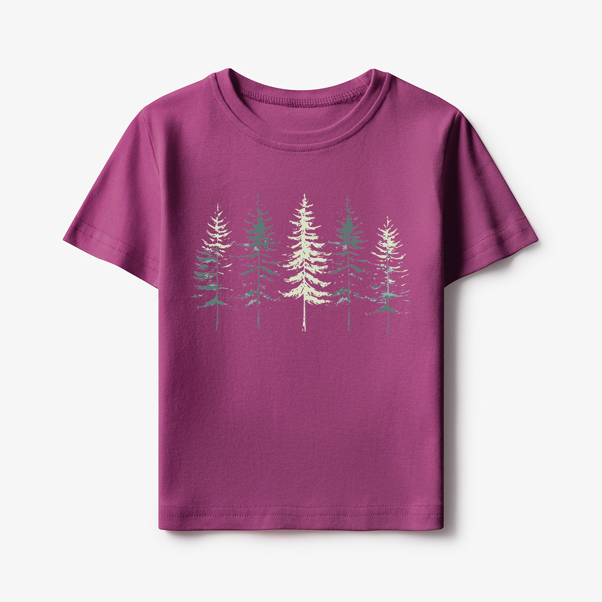 Minimal Pine Forest Silhouette Kids T-Shirt