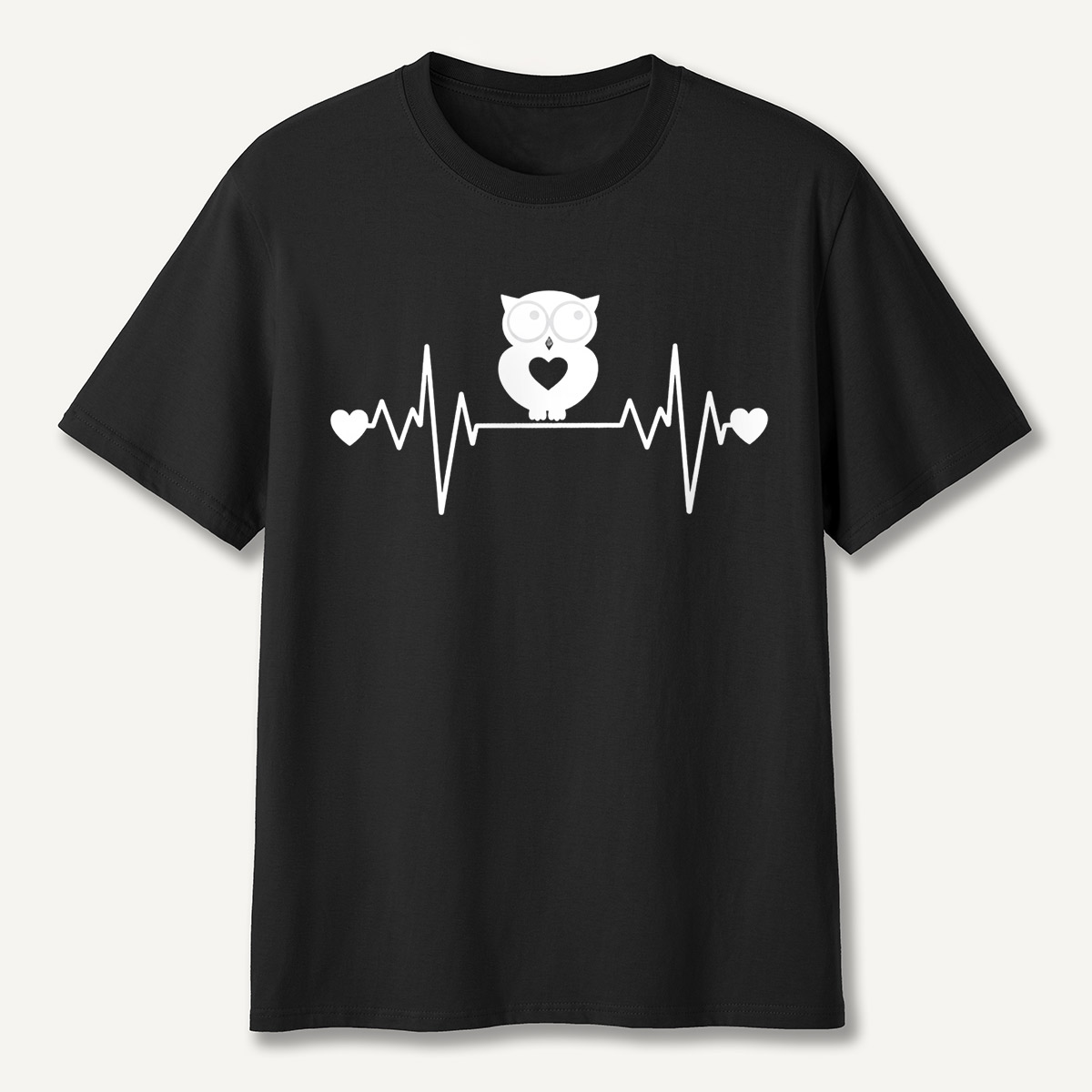 Heartbeat Owl Love Pink T-Shirt
