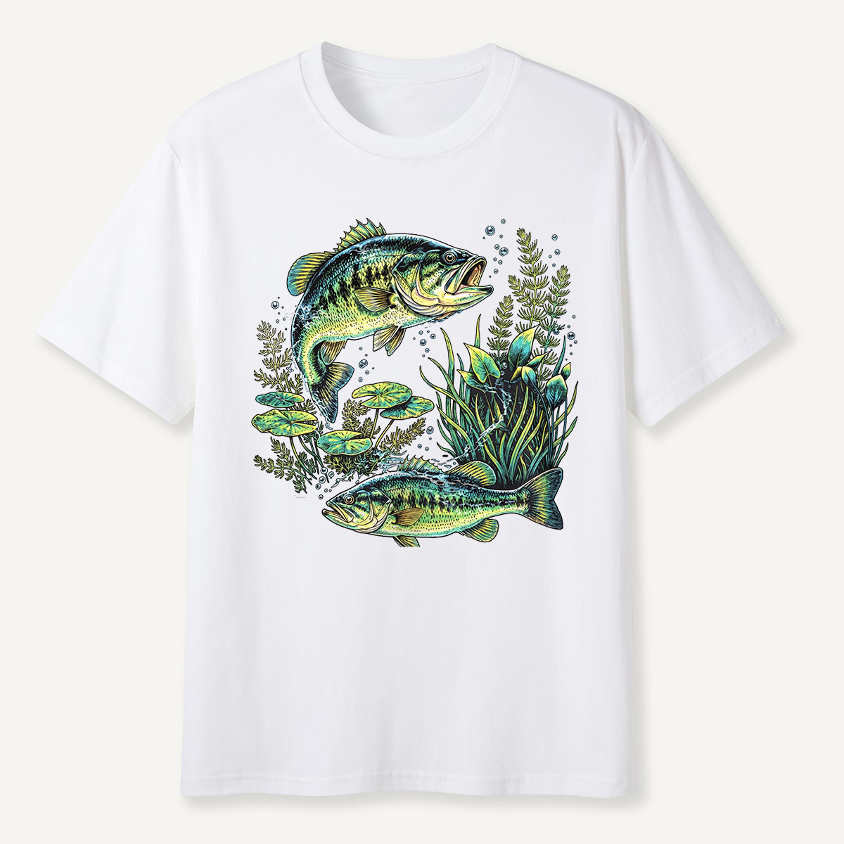Largemouth Bass Underwater Scene T-Shirt