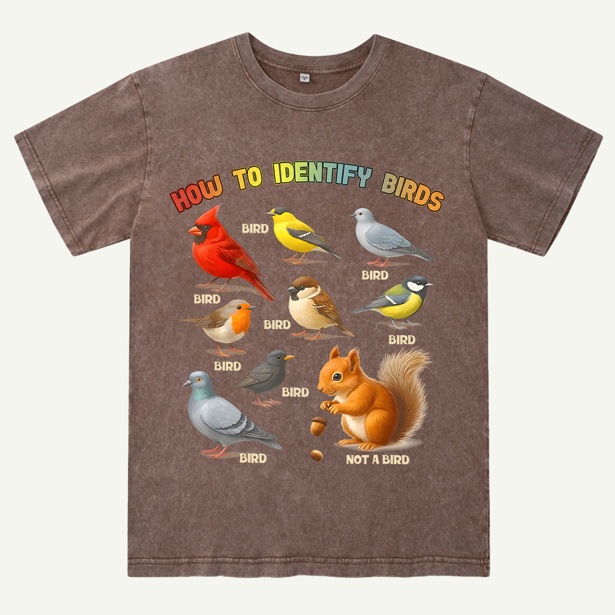 How to Identify Birds Washed T-Shirt
