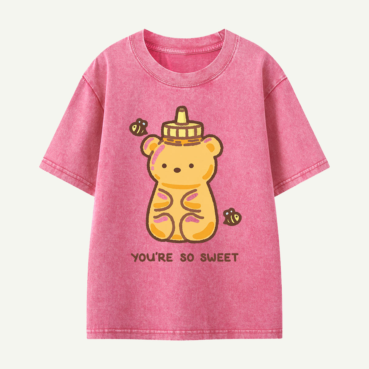 Honey Bear You’re So Sweet Kids Washed T-Shirt