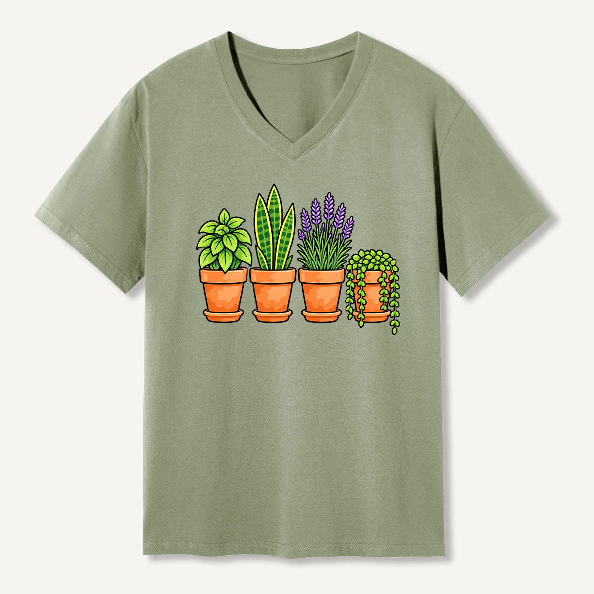 Potted Houseplant Collection V-neck T-Shirt
