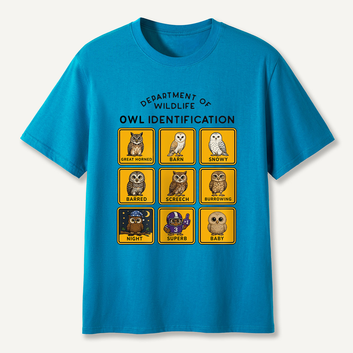 Department of Wildlife Owl Identification T-Shirt