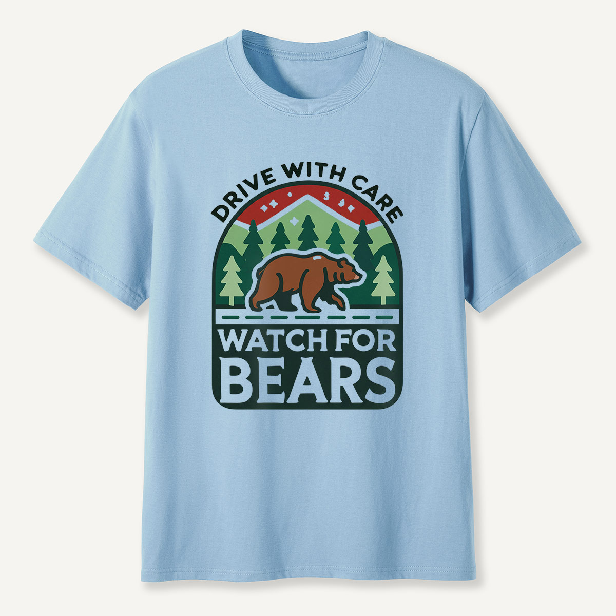 Drive with Care Watch for Bears Road Sig  T-Shirt