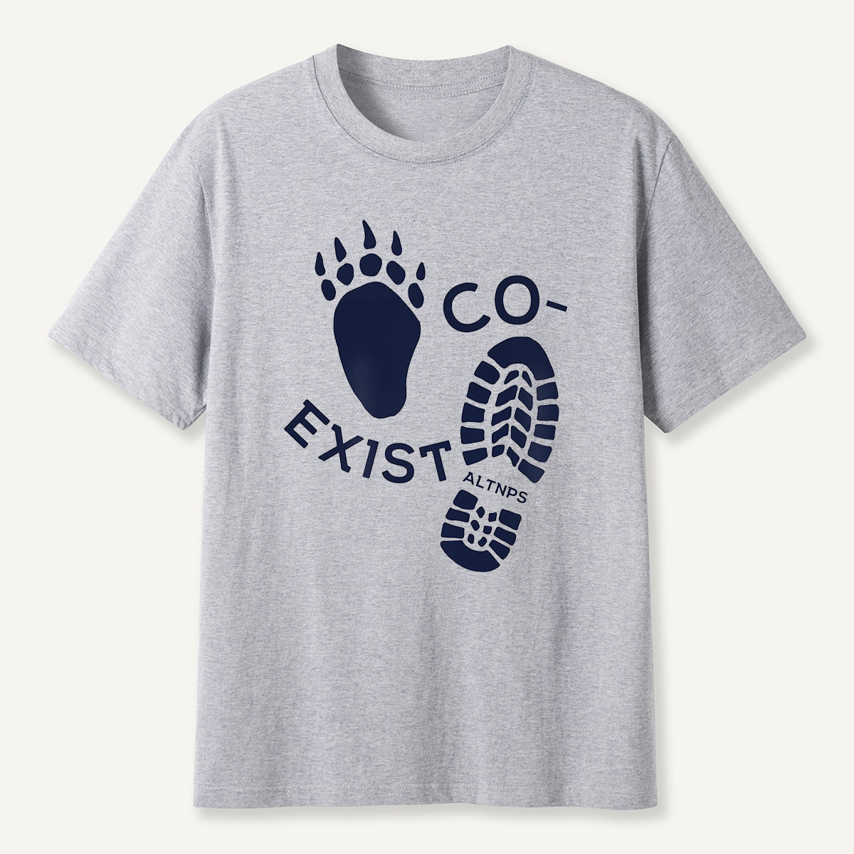 Co-Exist Bear Track and Boot Print T-Shirt