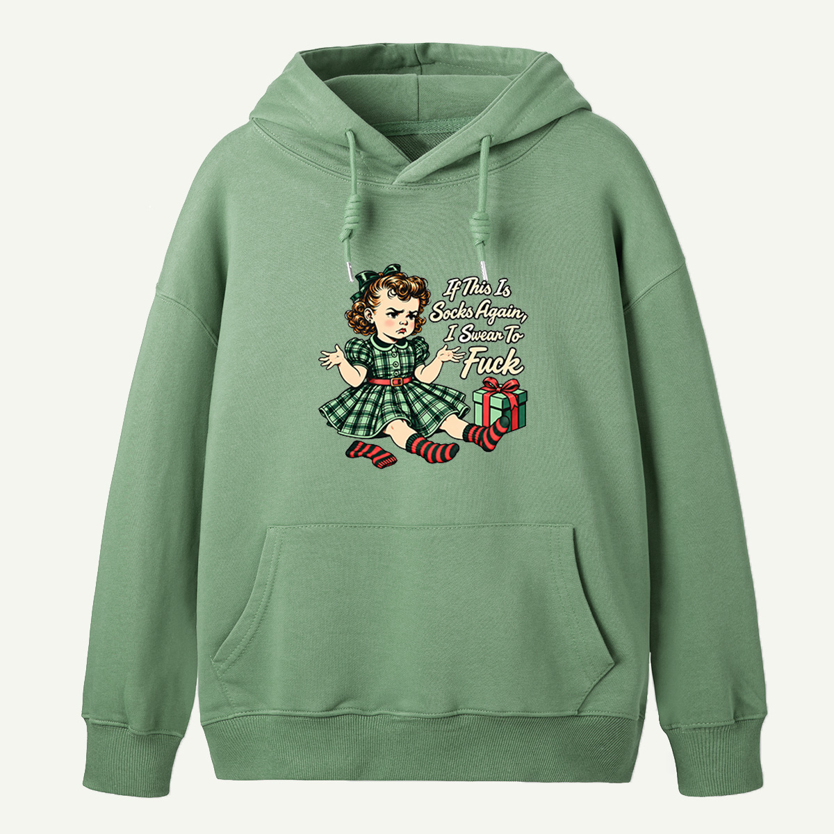 If This Is Socks Again I Swear To Fuck Vintage Christmas Girl Hoodie