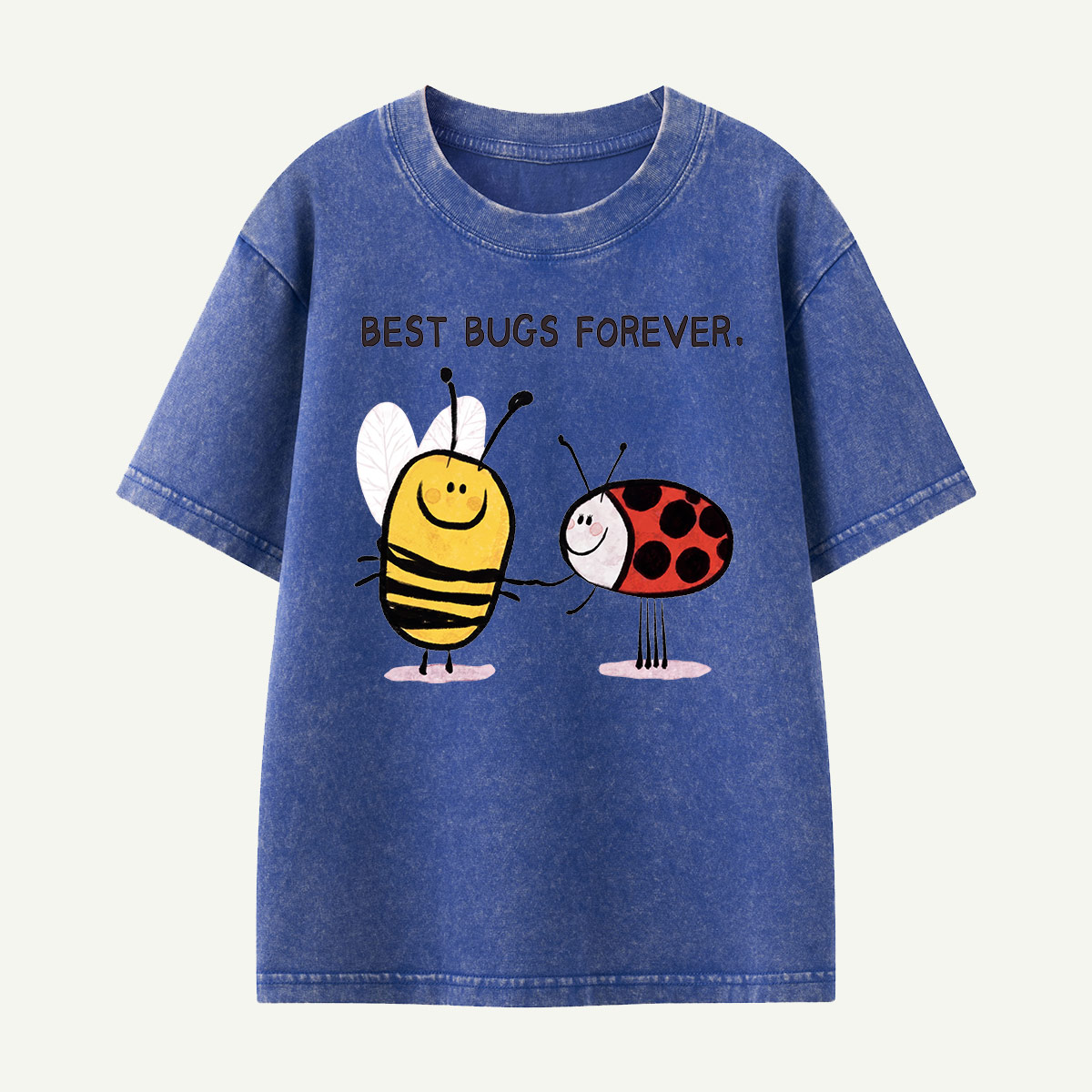 Best Bugs Forever Bee & Ladybug Kids Washed T-Shirt