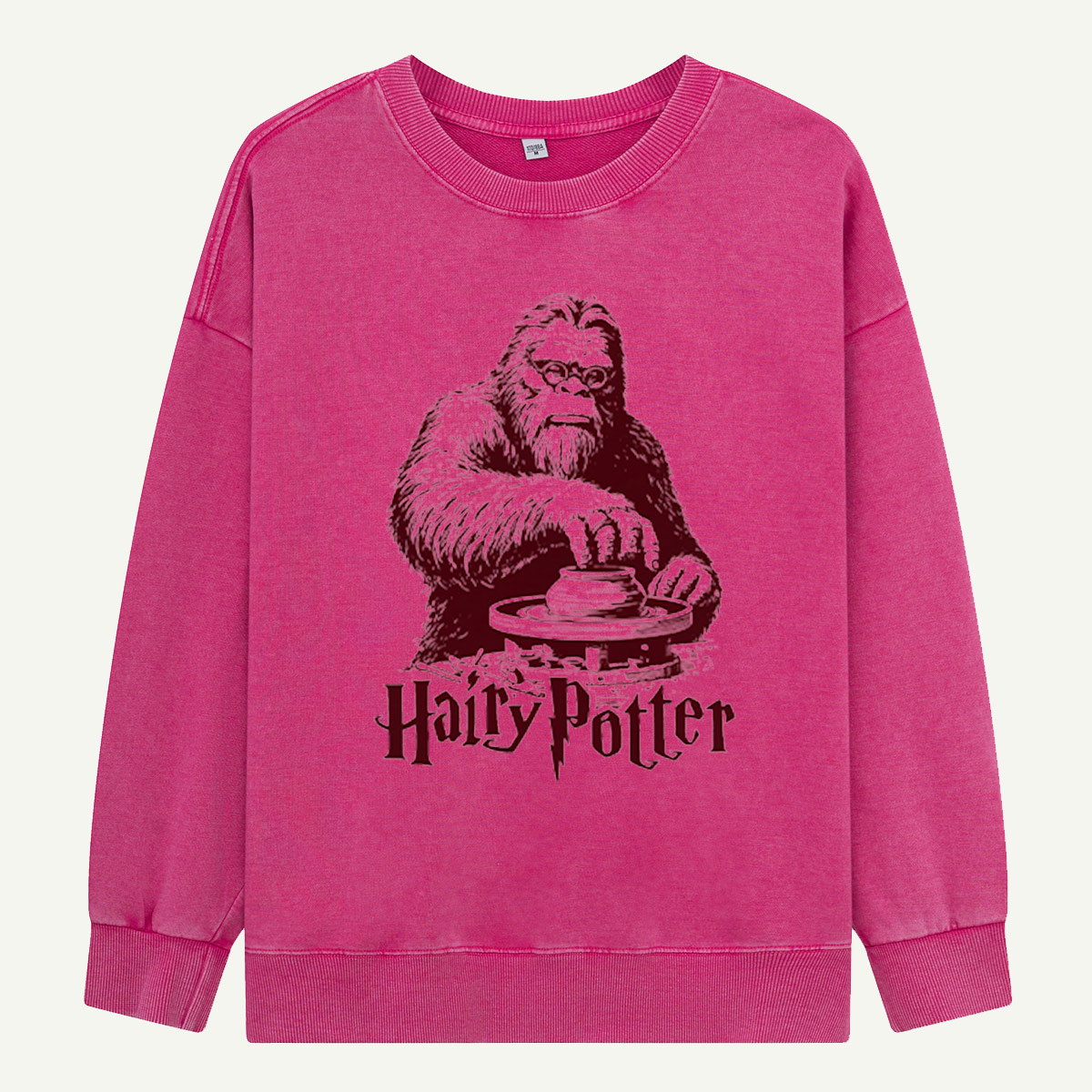 Hairy Potter Bigfoot Wizard Washed Sweatshirts