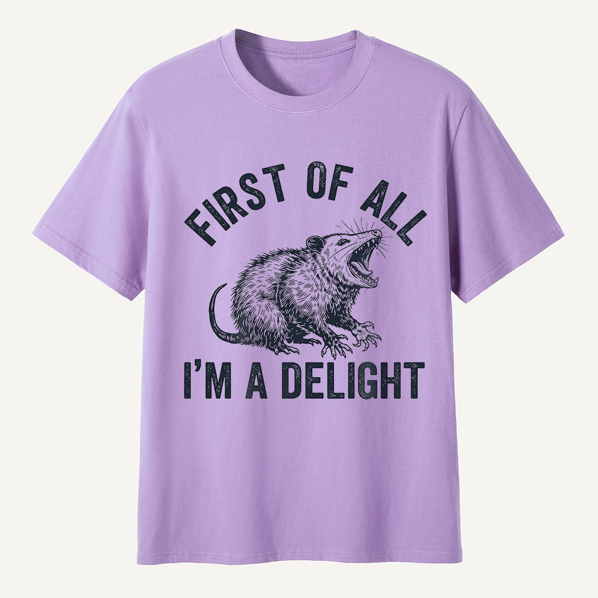 First of All I’m a Delight Possum Humor T-Shirt