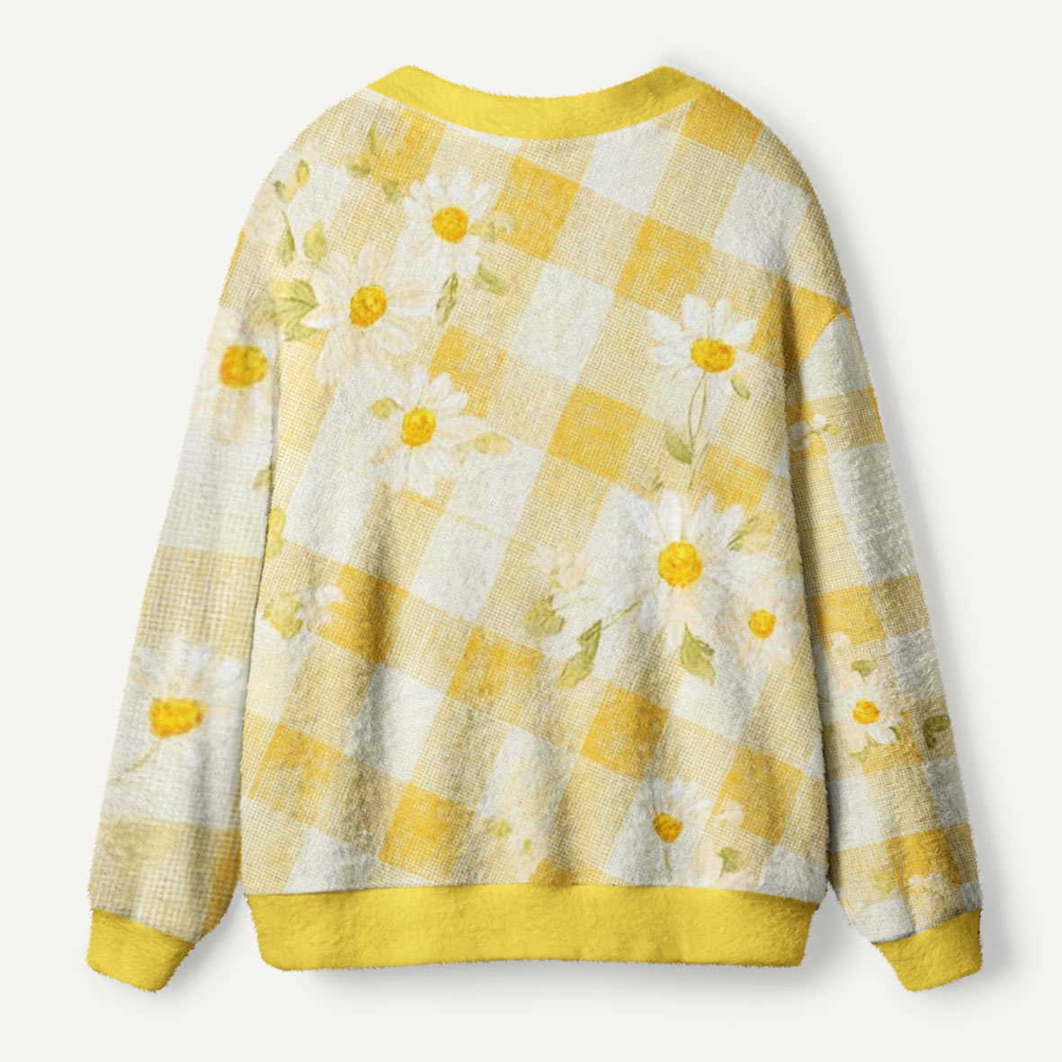 Daisies on the Picnic Table Ugly Cardigan Sweaters