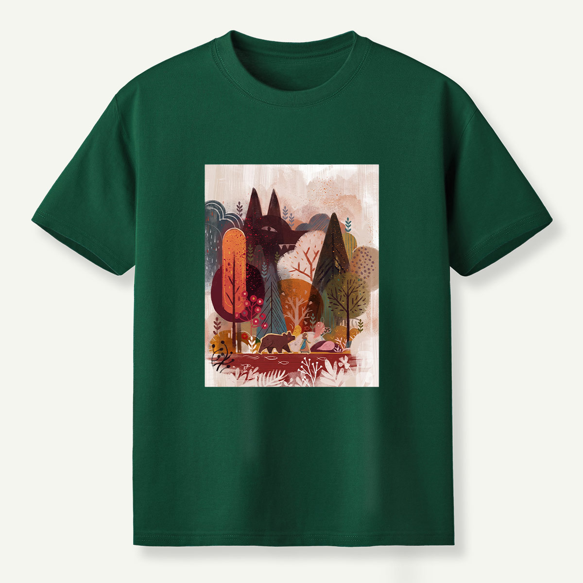 Autumn Fox Forest Storybook Scene T-Shirt