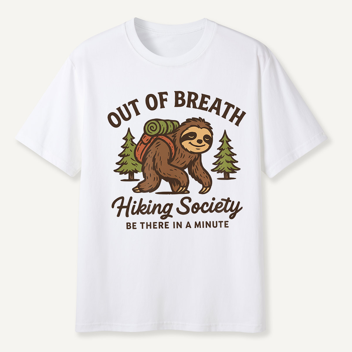Out of Breath Hiking Society Sloth T-Shirt