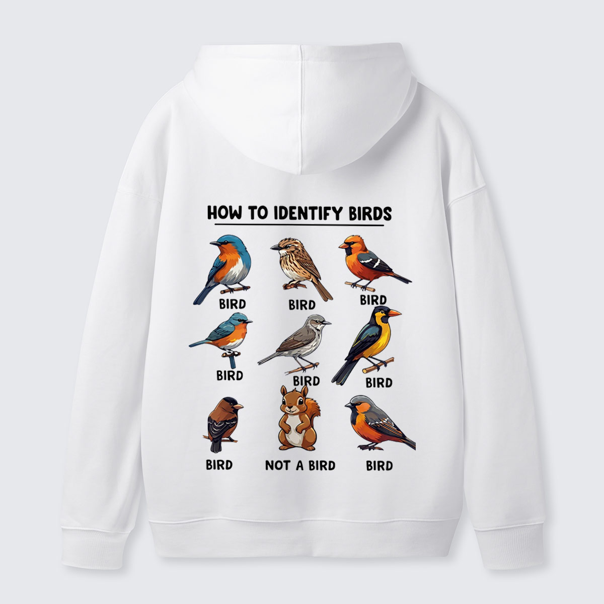 Funny Bird How to Identify Birds Hoodie