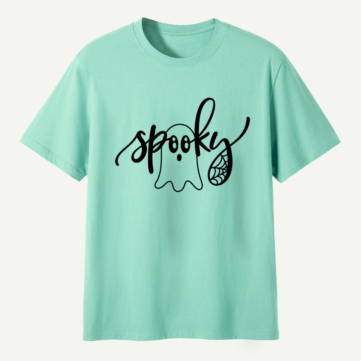 Spooky Ghost Lettering T-Shirt