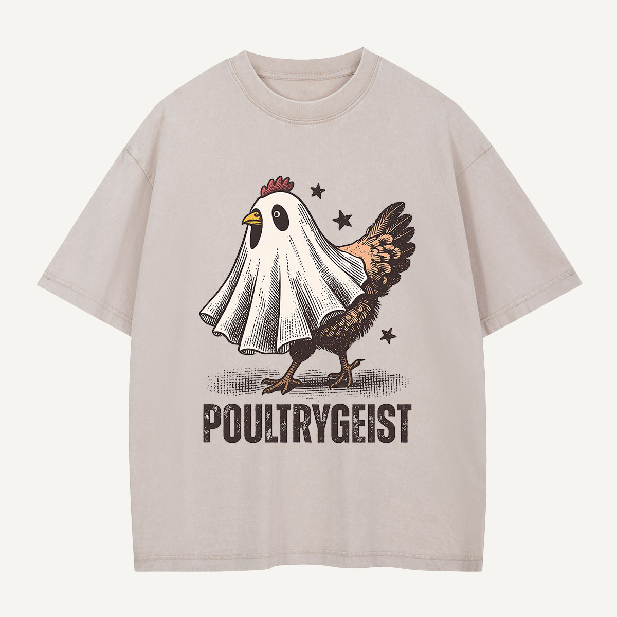 Poultrygeist on the Loose Washed T-Shirt