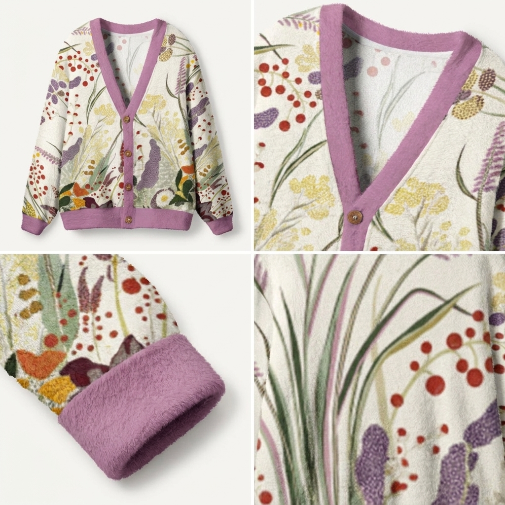 Whispers of the Wild Meadow Ugly Cardigan Sweaters