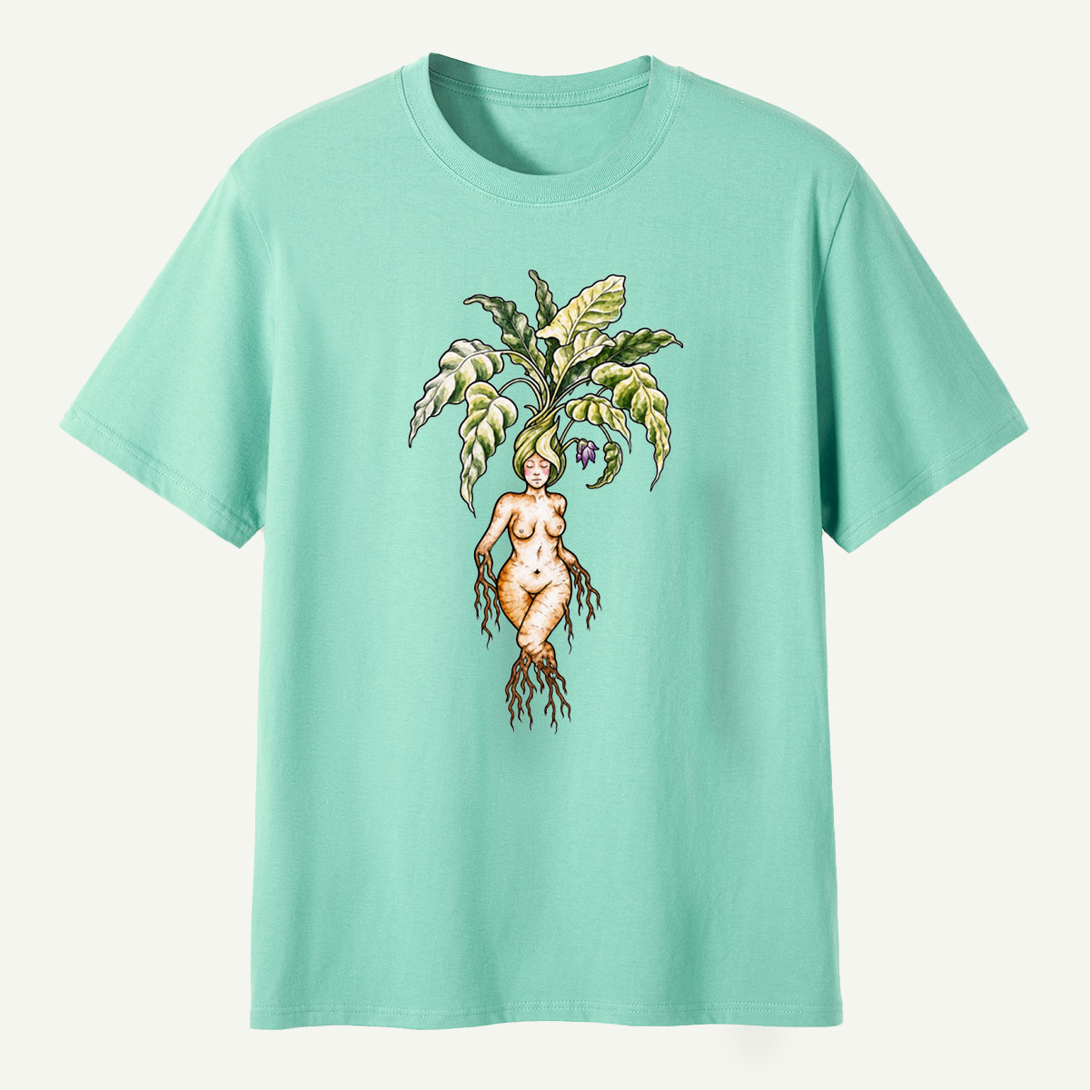 Forest Goddess Botanical Root Spirit T-Shirt
