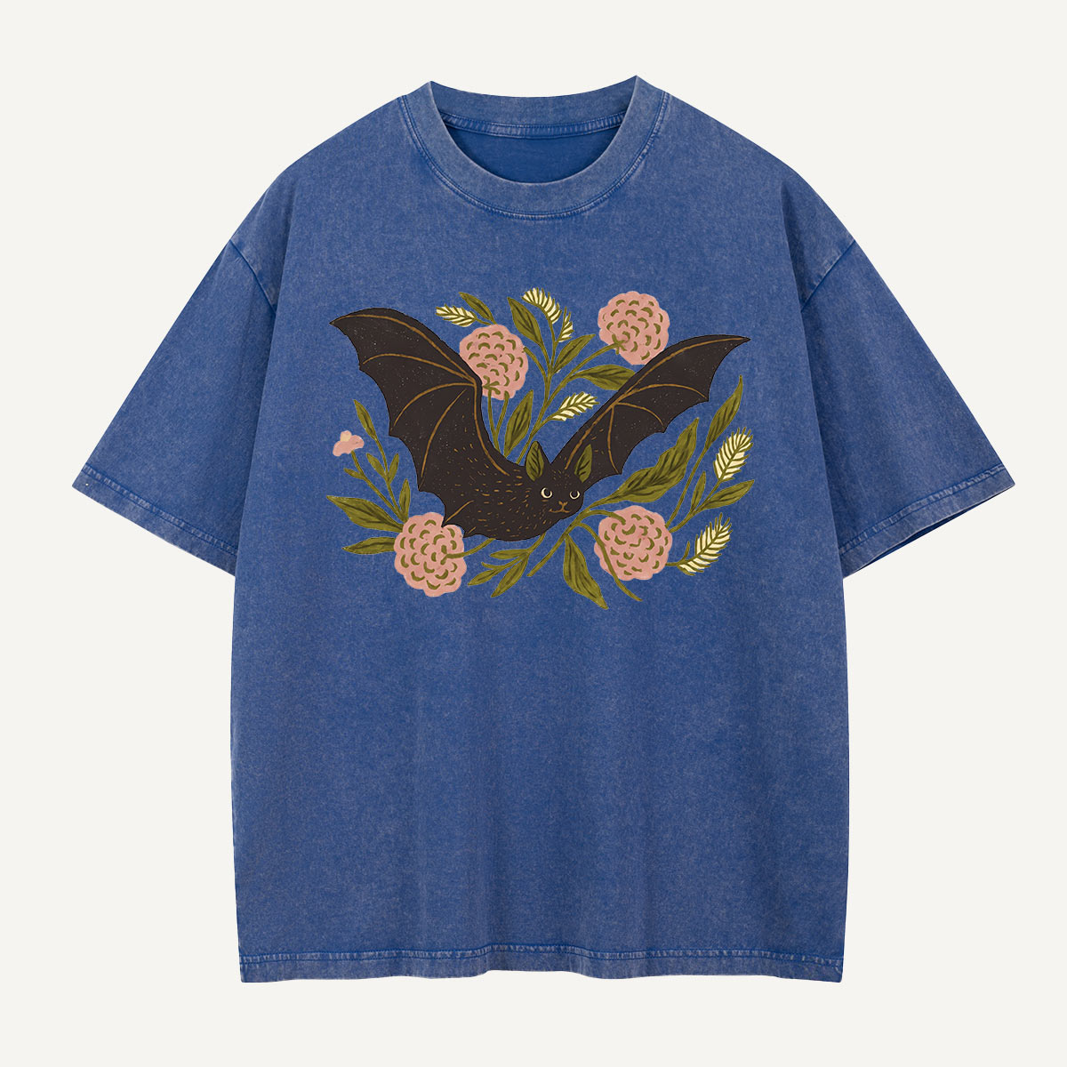 Bat in Bloom Washed T-Shirt