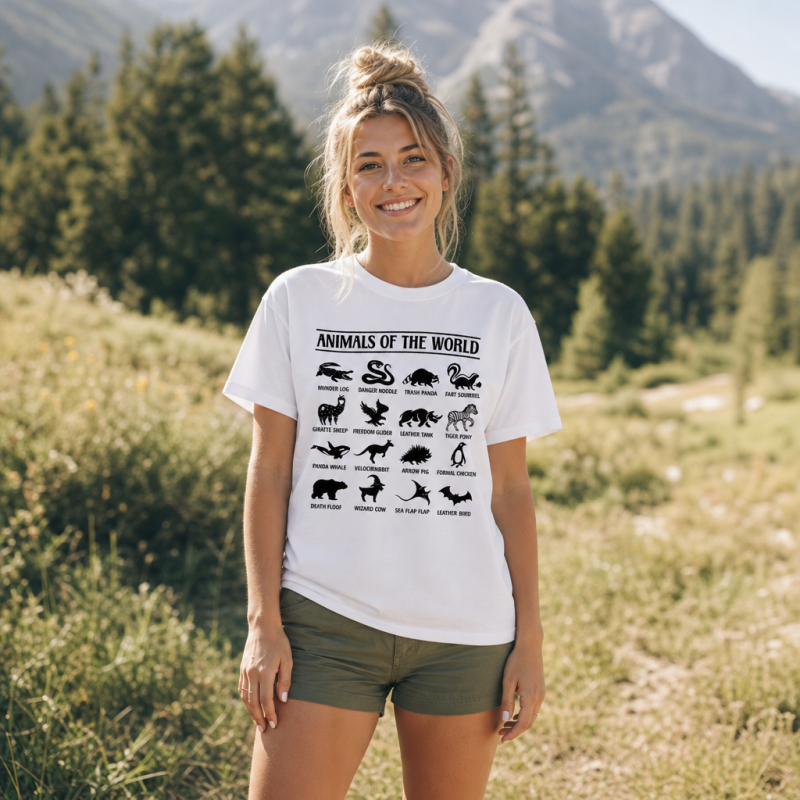 Animals of the World Funny Names T-Shirt