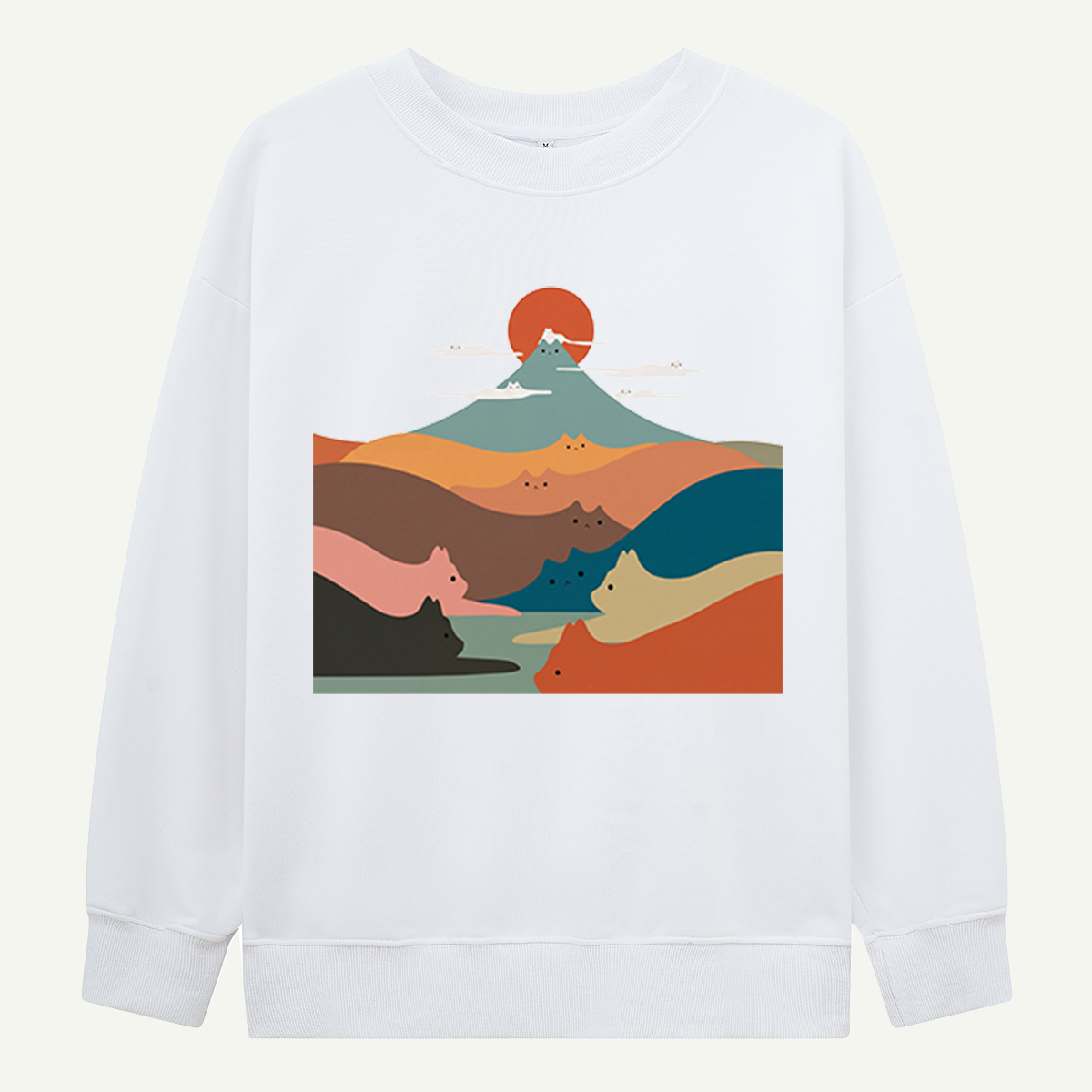 Cat Mountain Landscape Sweatshirts