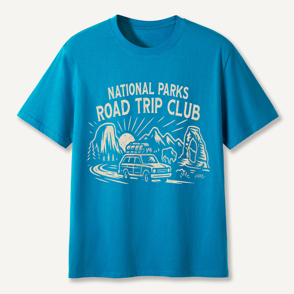 National Parks Road Trip Club Scenic Wagon T-Shirt