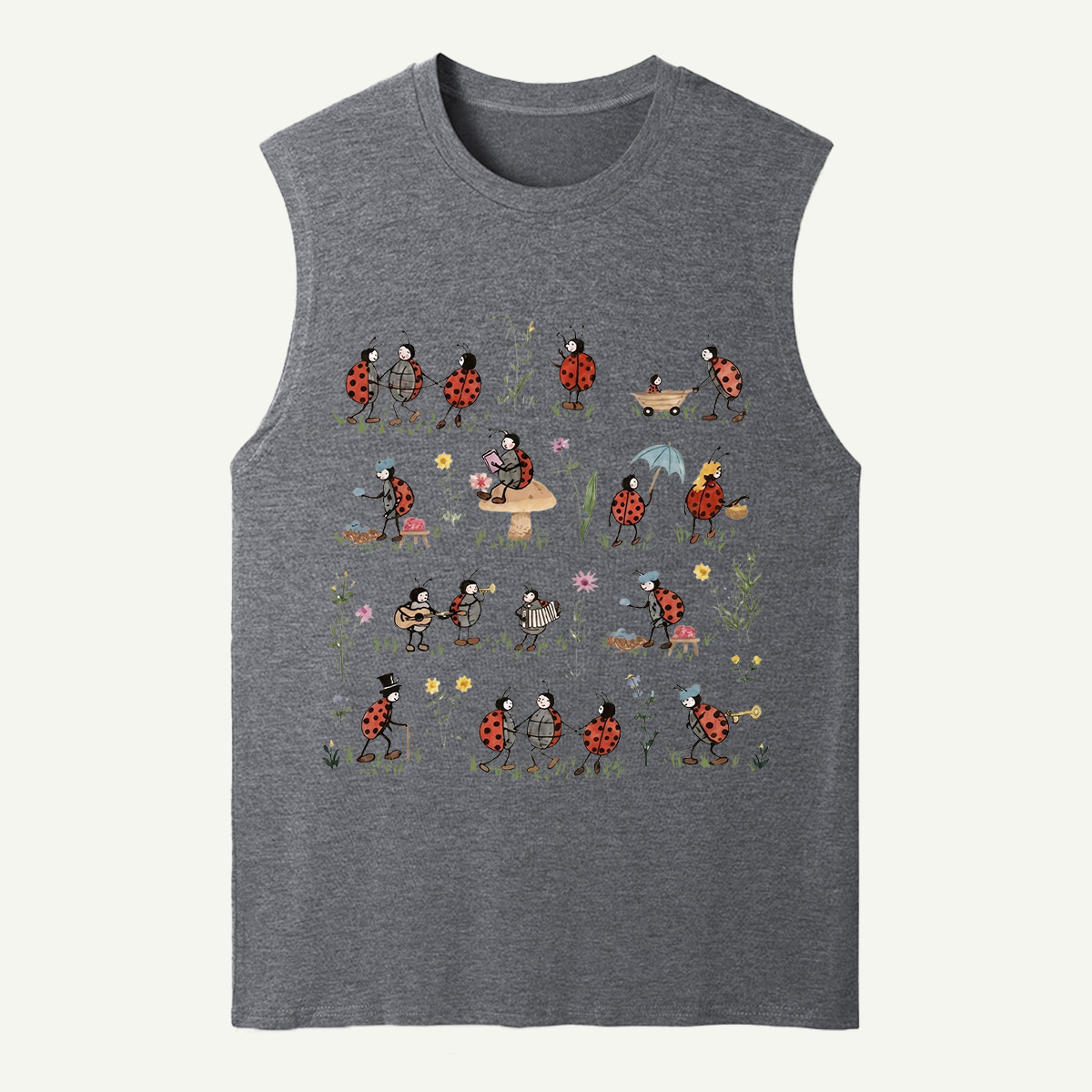 Ladybug and Flower Tank Top