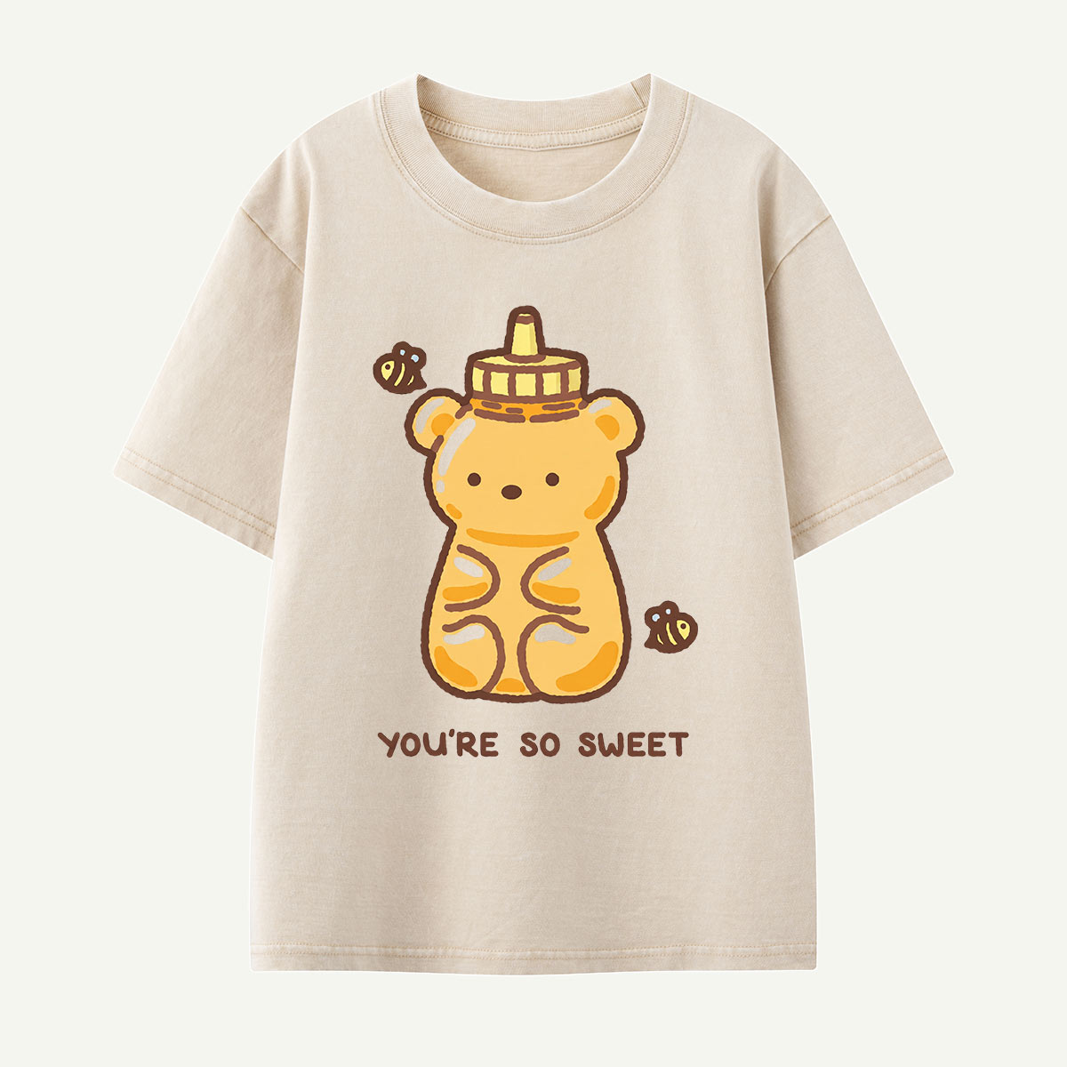 Honey Bear You’re So Sweet Kids Washed T-Shirt