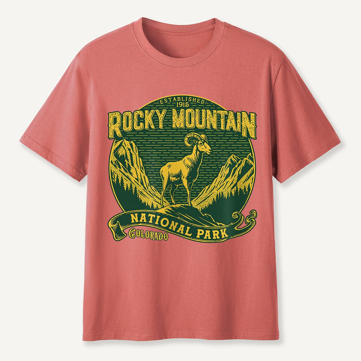 Rocky Mountain National Park Ram Badge T-Shirt