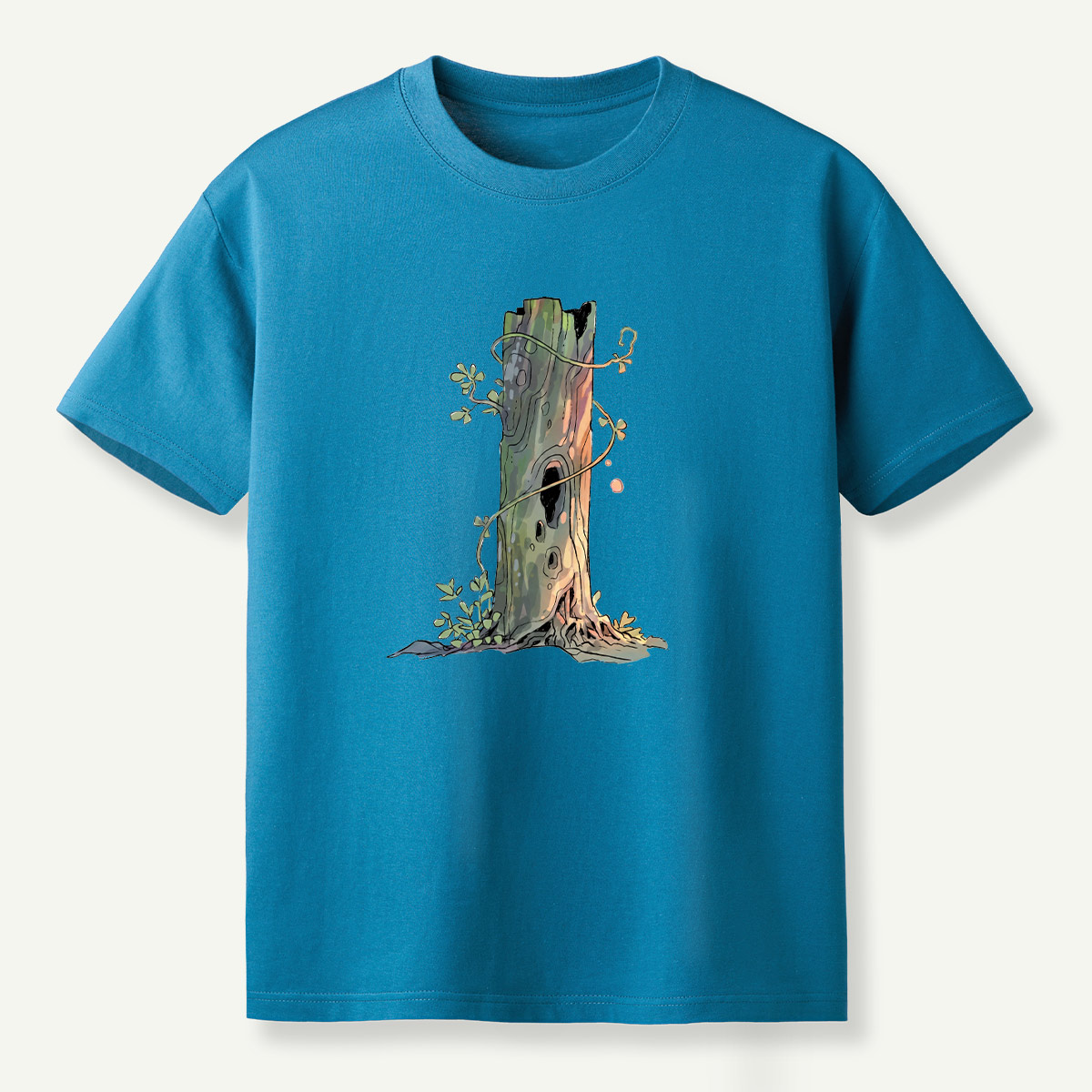 Mossy Hollow Tree Woodland Habitat T-Shirt