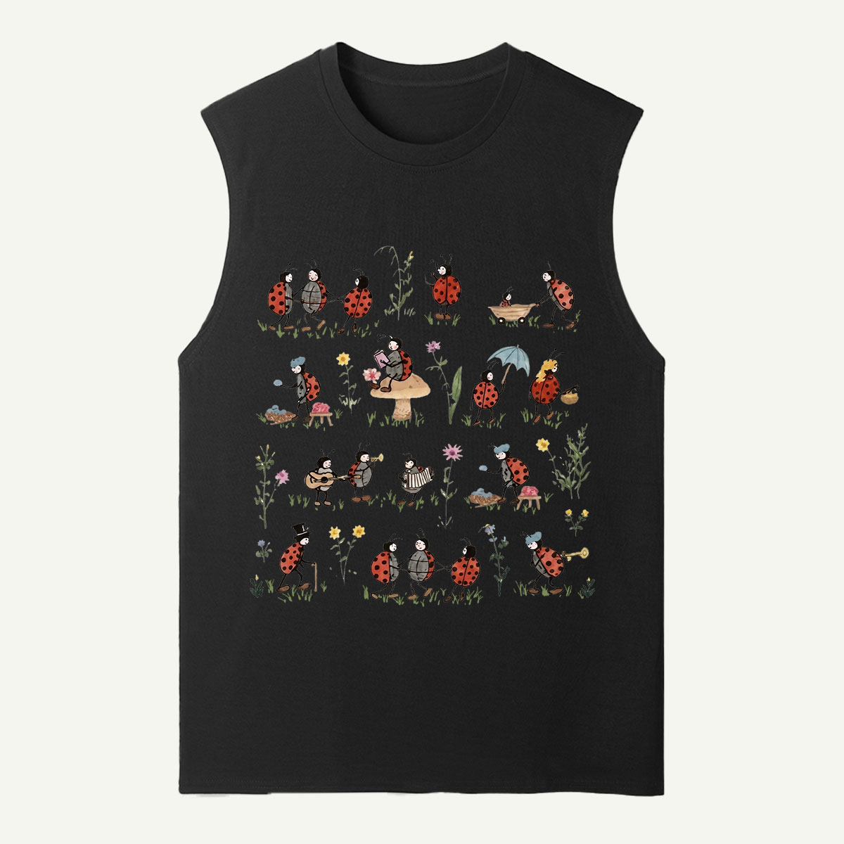 Ladybug and Flower Tank Top