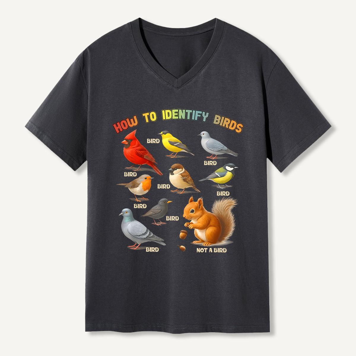 How to Identify Birds V-neck T-Shirt