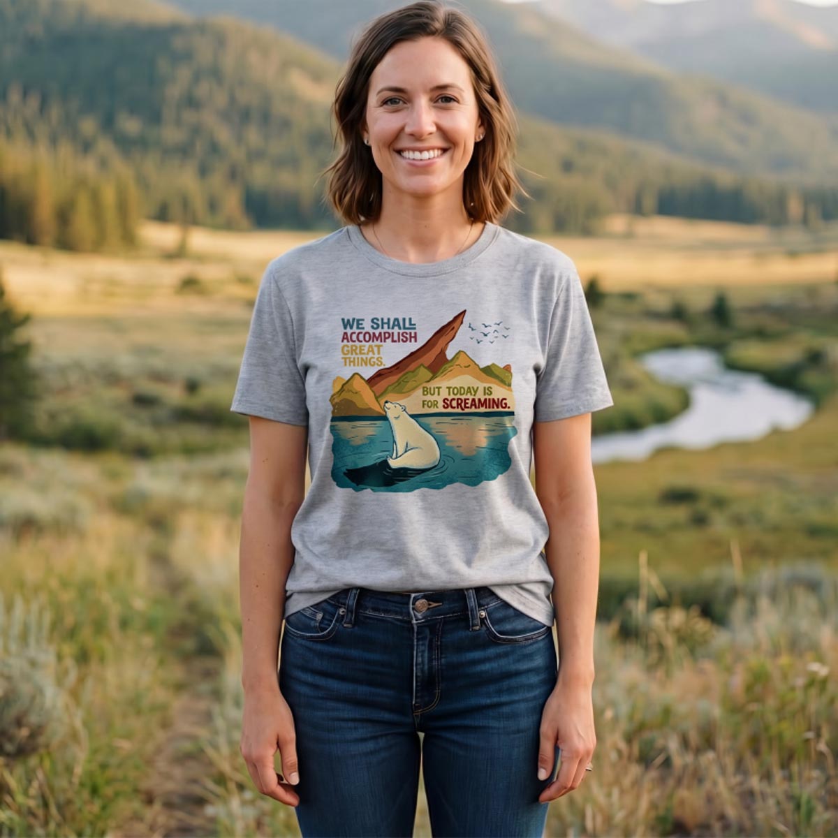 Funny Polar Bear Quote T‑Shirt
