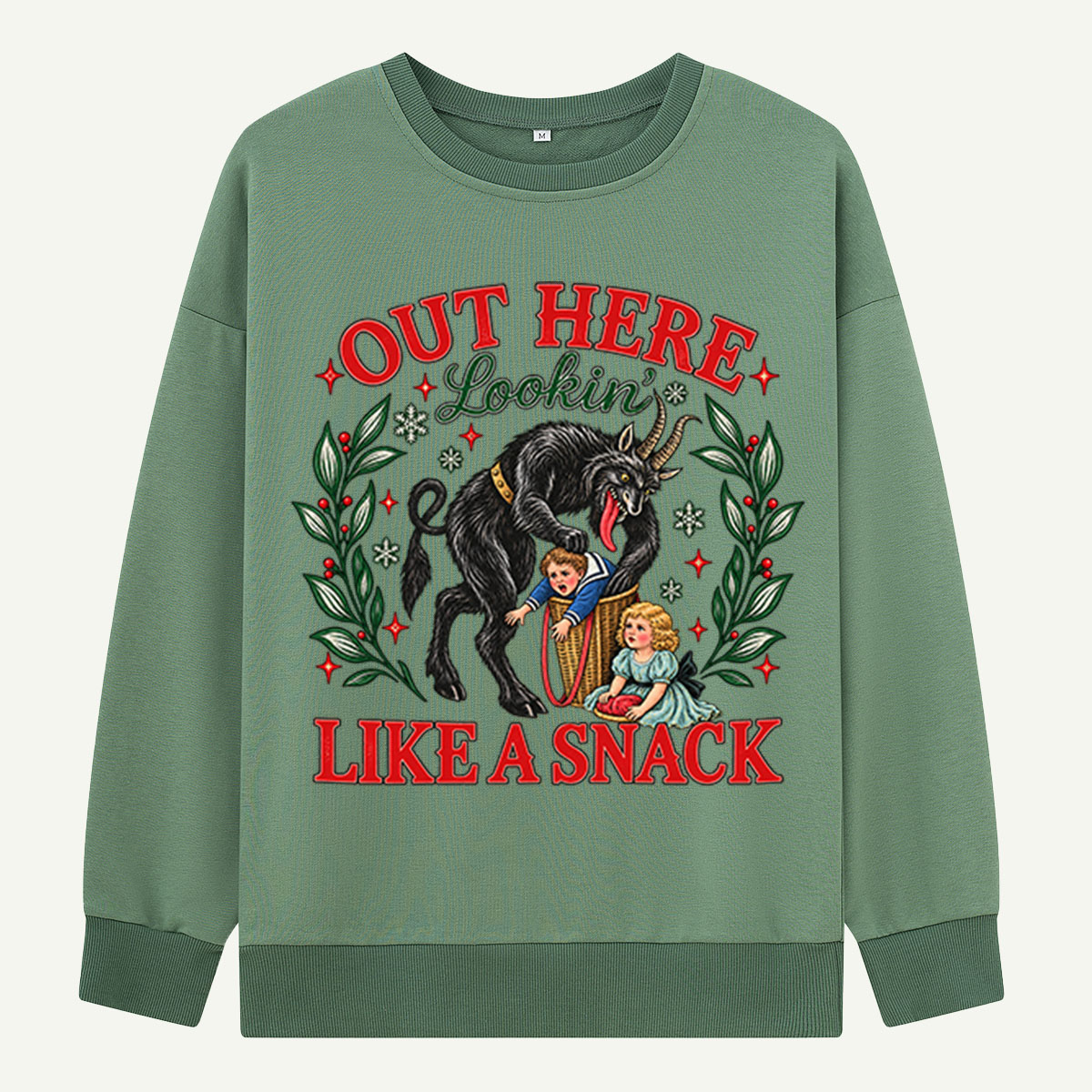 Out Here Looking Like A Snack Vintage Krampus And Children Sweatshirts