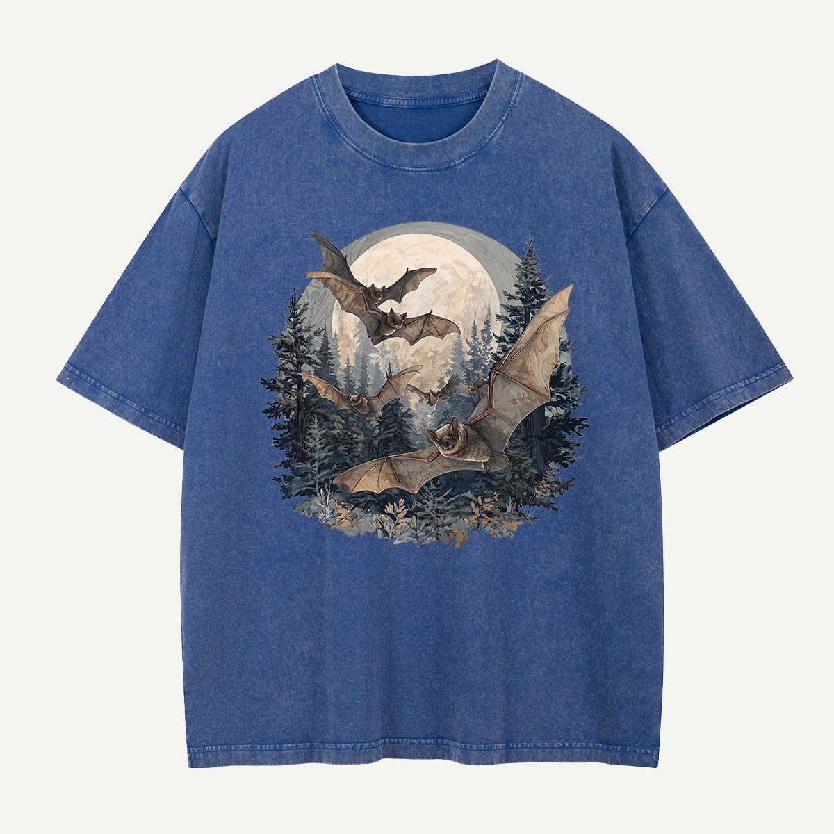 Moonrise Over the Bat Pines Washed T-Shirt