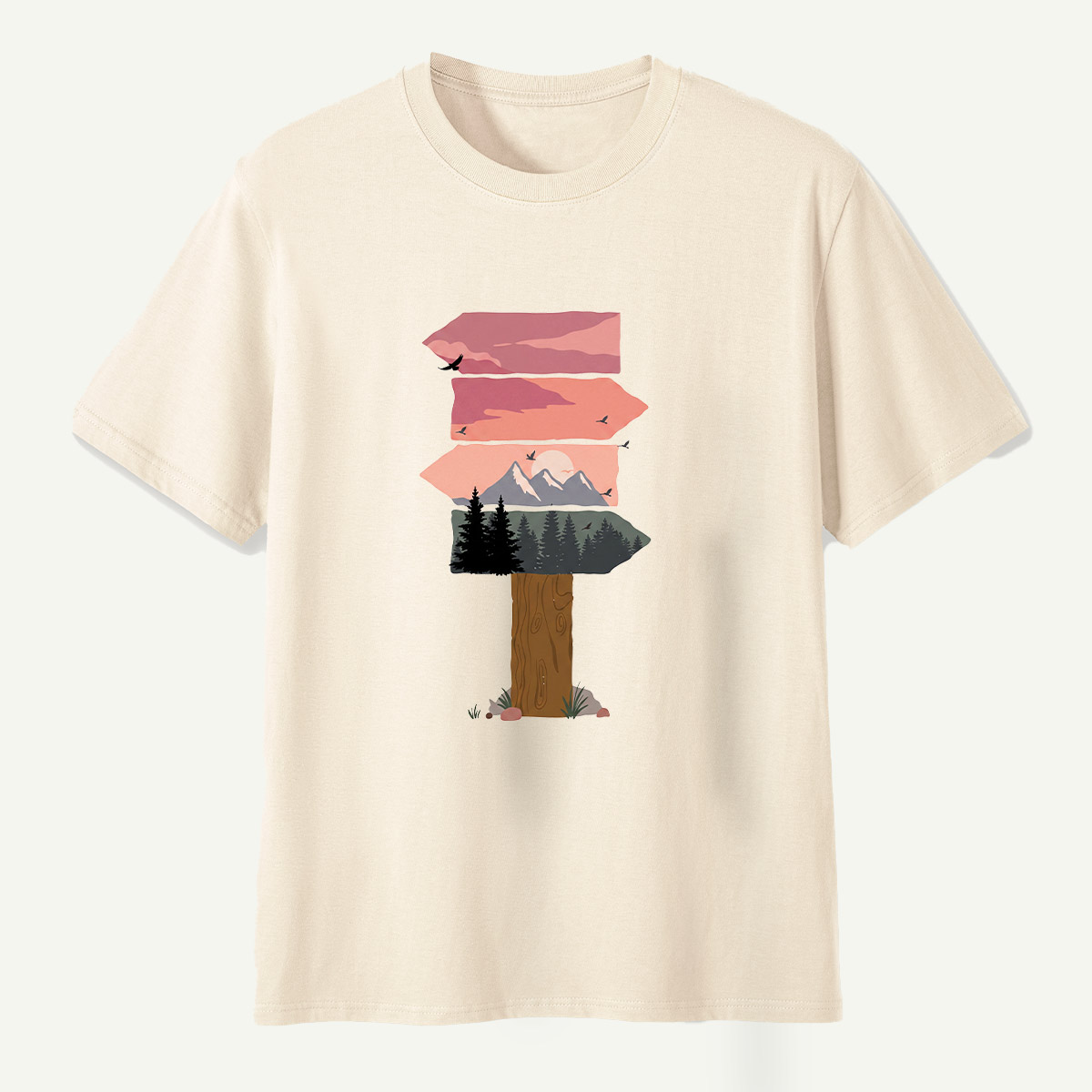 Sunset Layers Over Pine Forest T-Shirt