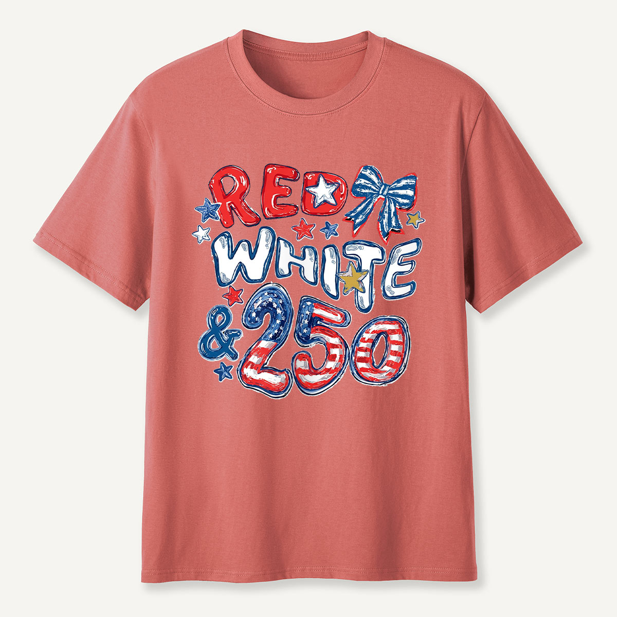 Red White and 250 Flag T-Shirt