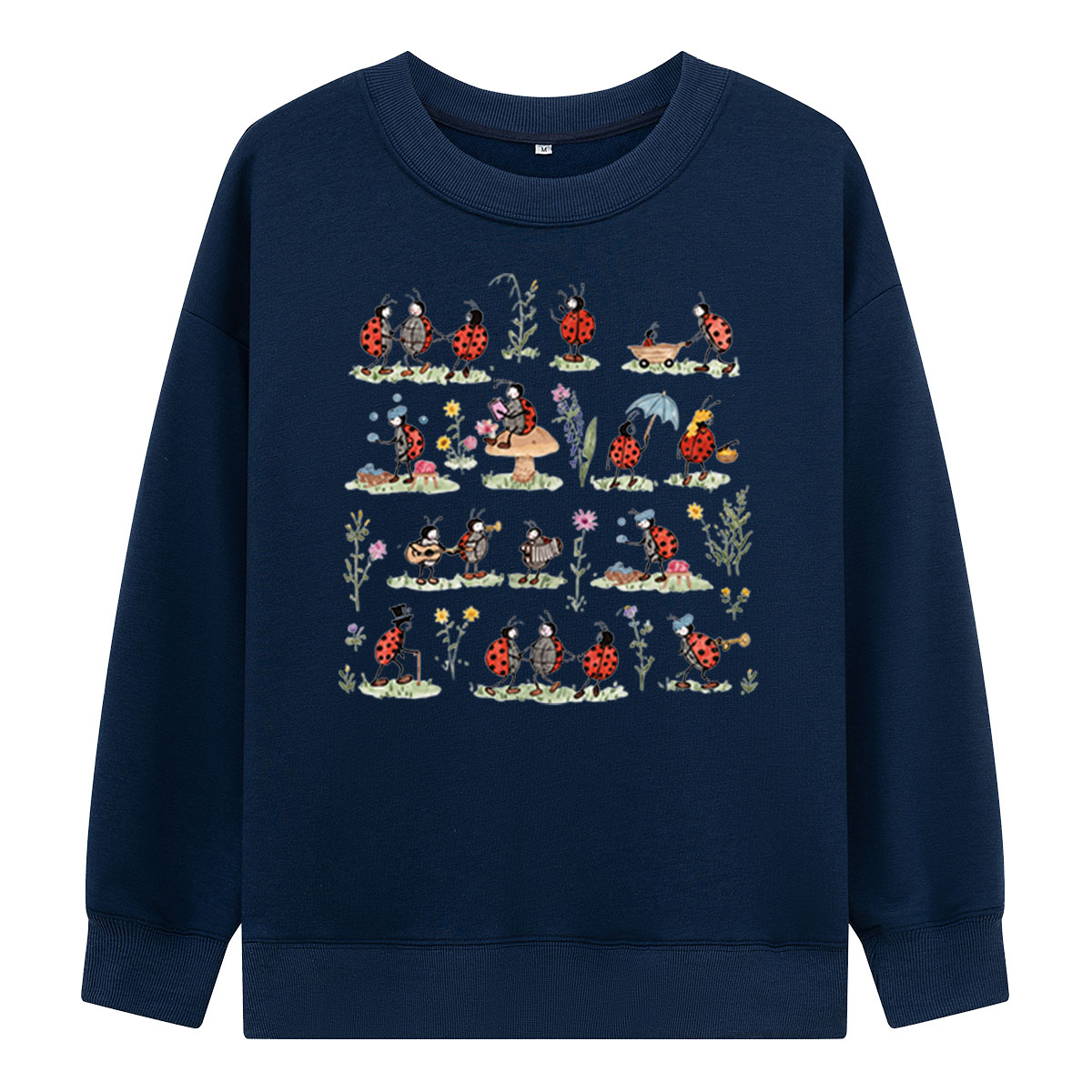Ladybug and Flower Tee Sweatshirts