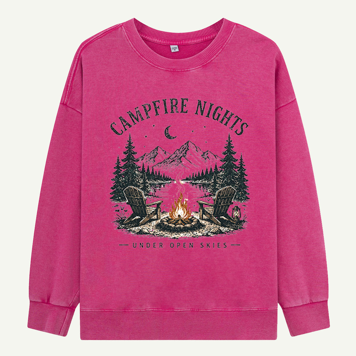 Campfire Nights Under Open Skies Washed Sweatshirts