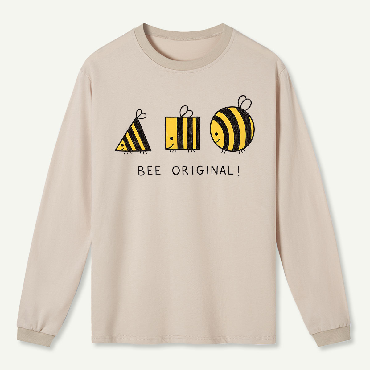 Bee Original Geometric Bees Long Sleeve T-Shirt
