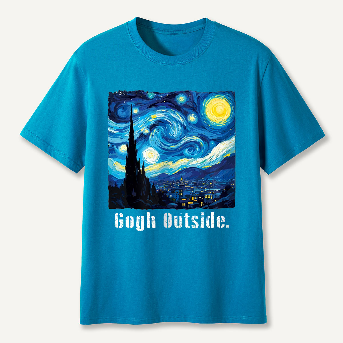 Swirl Night Sky Gogh Outside T-Shirt