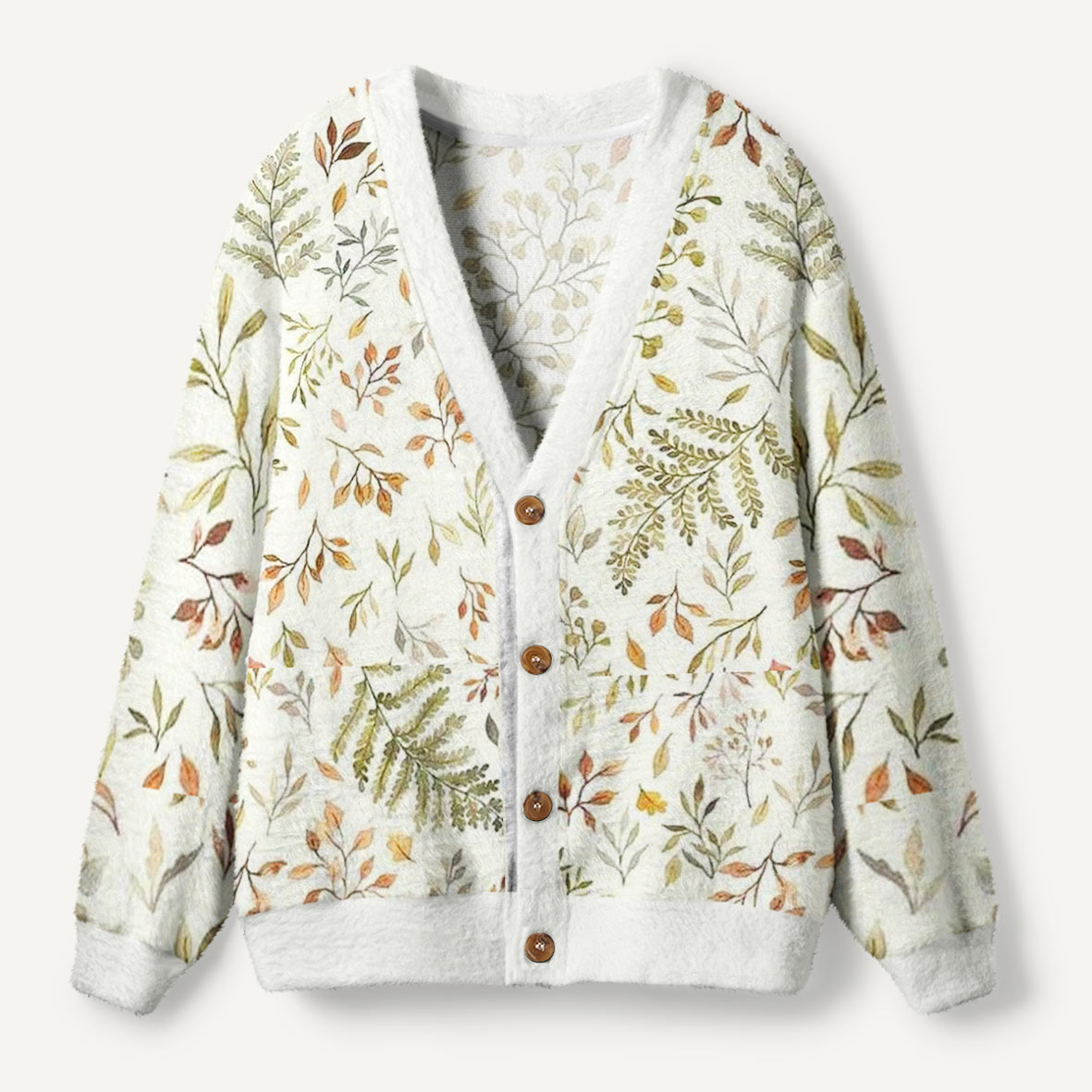 A Pocket Full of Forest Leaves Ugly Cardigan Sweaters
