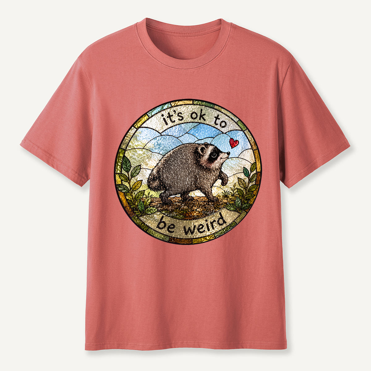 It’s OK to Be Weird Jimothy Round Art  T-Shirt