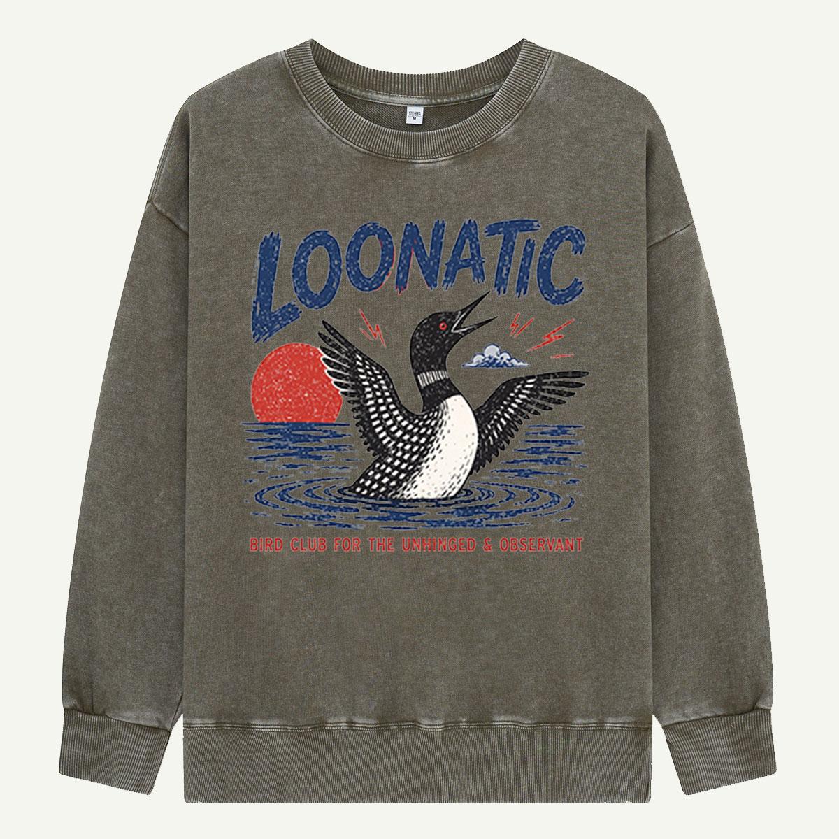 Loonatic Bird Club Washed Sweatshirts