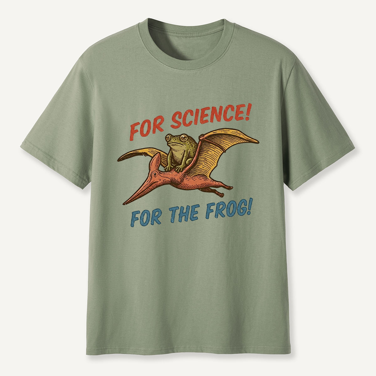 For Science Frog Riding Pterosaur T-Shirt