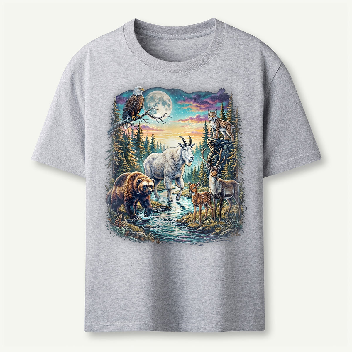 Vintage Moon Wildlife T‑Shirt