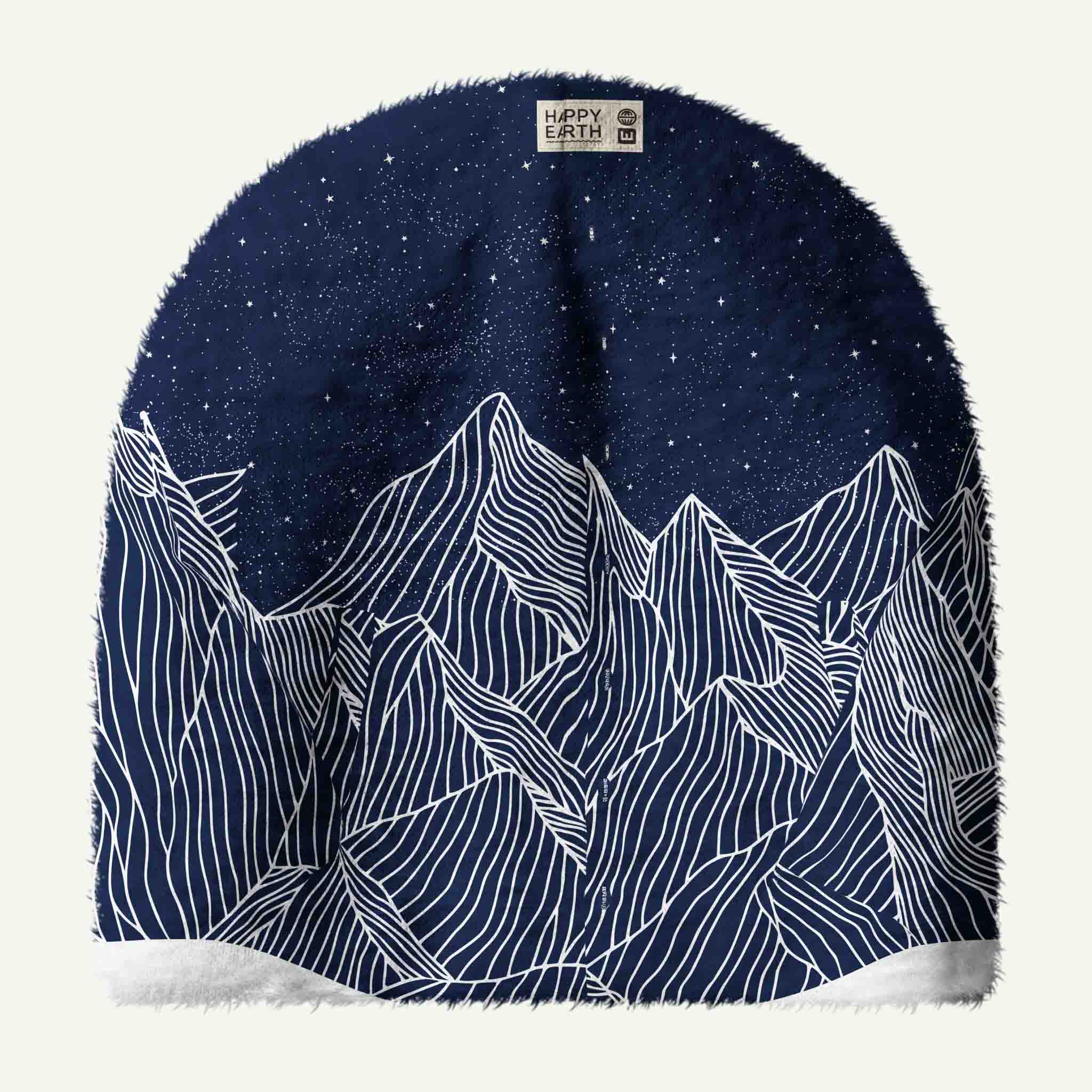 Alpine Etching Plush Knit Hat