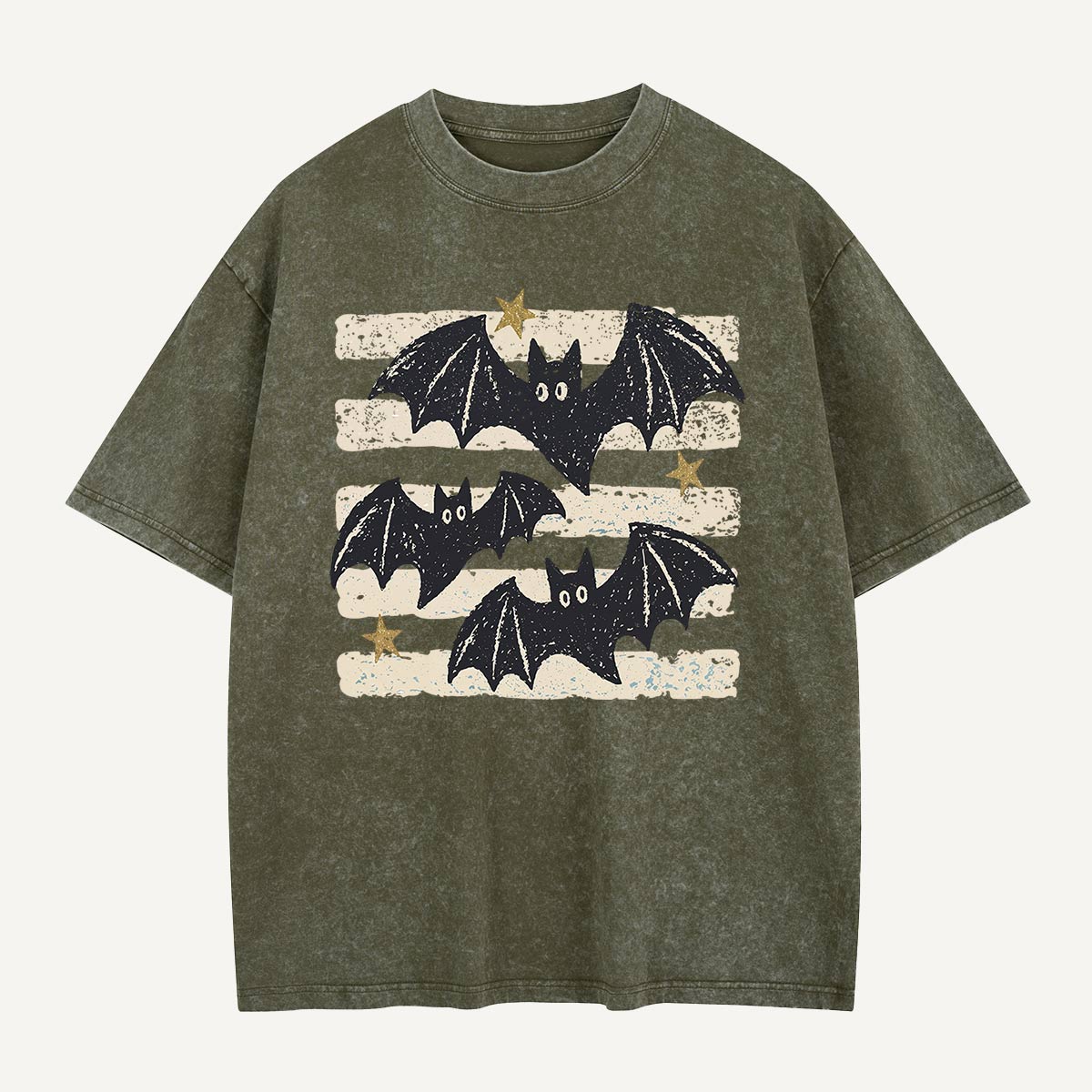 Three Bats After Dark Washed T-Shirt