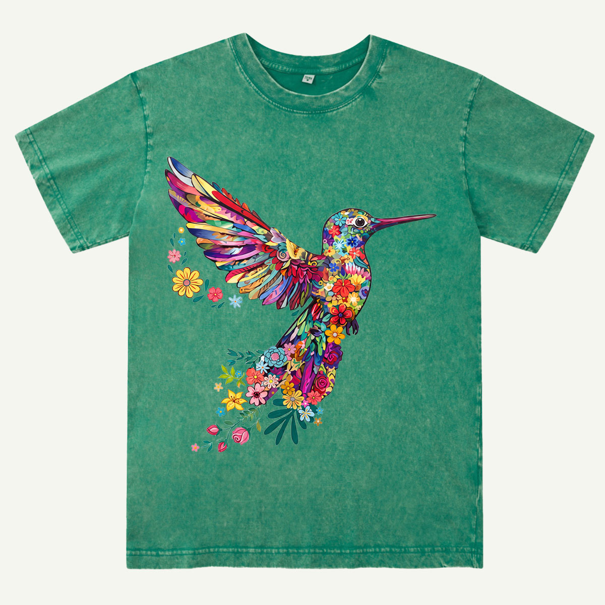 Animal Lover Hummingbird Washed T-Shirt