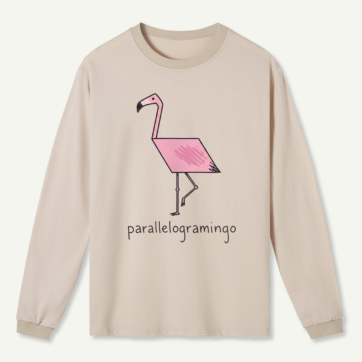 Parallelogramingo Flamingo Pun Long Sleeve T-Shirt
